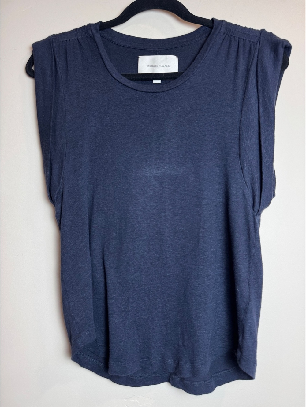 BROCHU WALKER The Reins Tee luxe linen blend SZ S